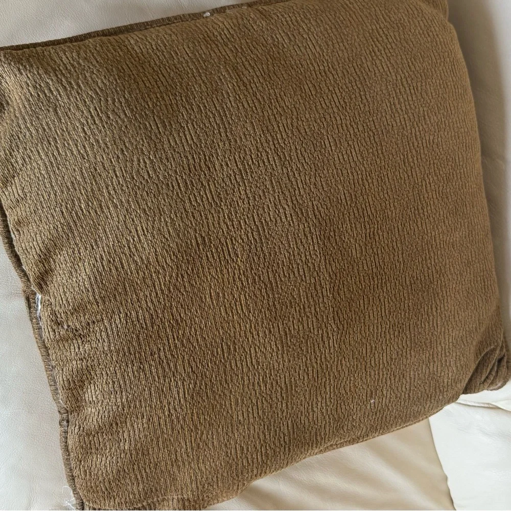 Geometric Patterned Brown Cushion